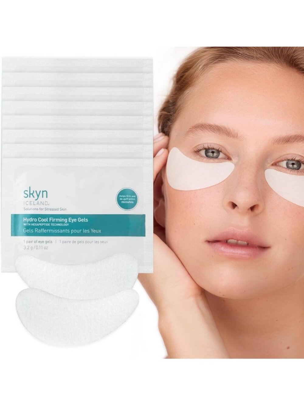 Hydrating Firming Eye Patches with Peptides & Coenzyme Q10 for Dark Circles